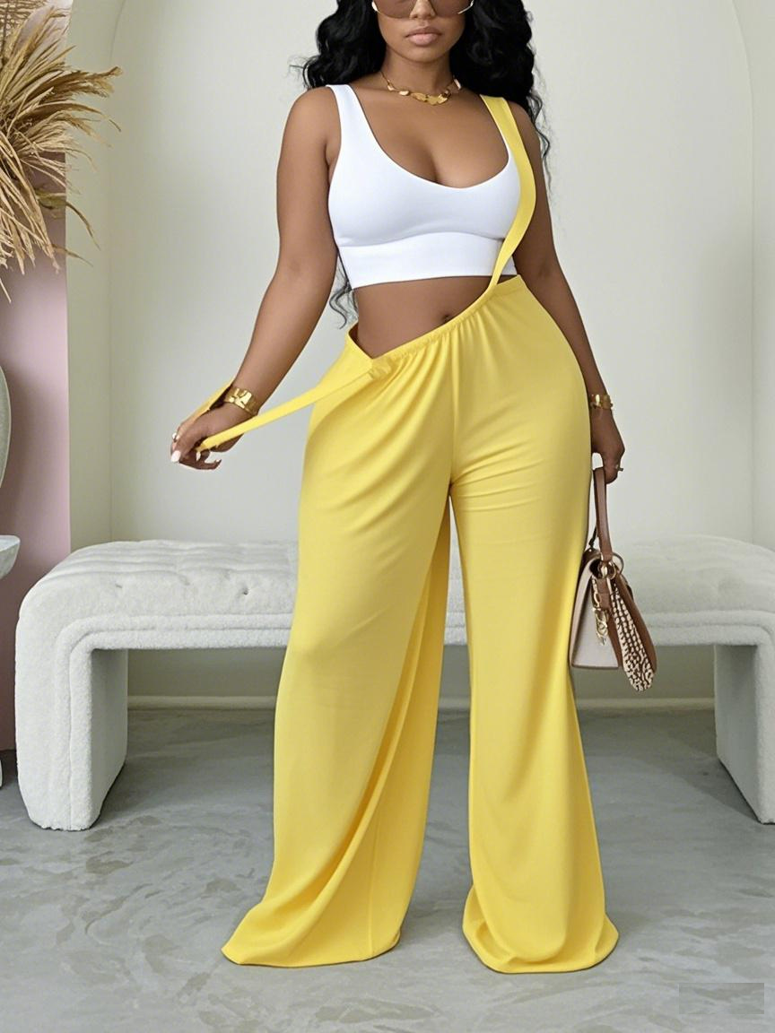 Need Your Love Overalls&Pants Yellow