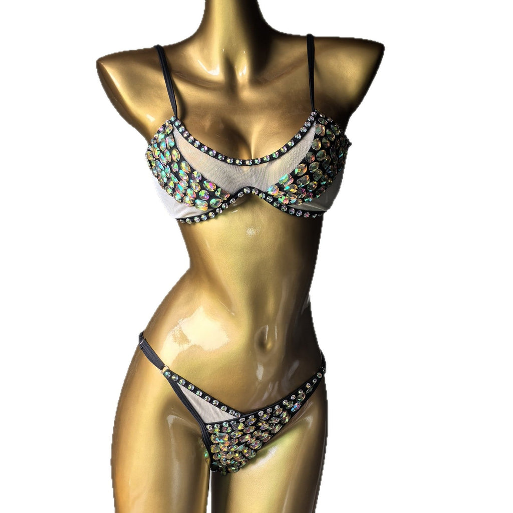 Diamond Two-Piece Bikini Swimsuit for Beach Holidays
