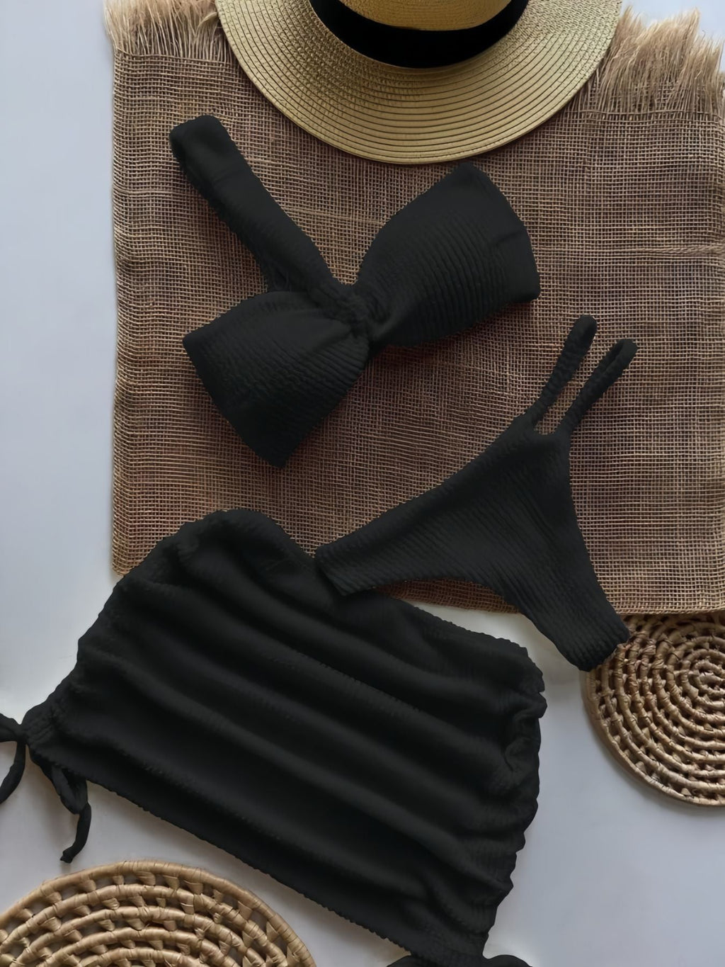 Three-Piece Bikini Swimsuit Set for Pool & Beach