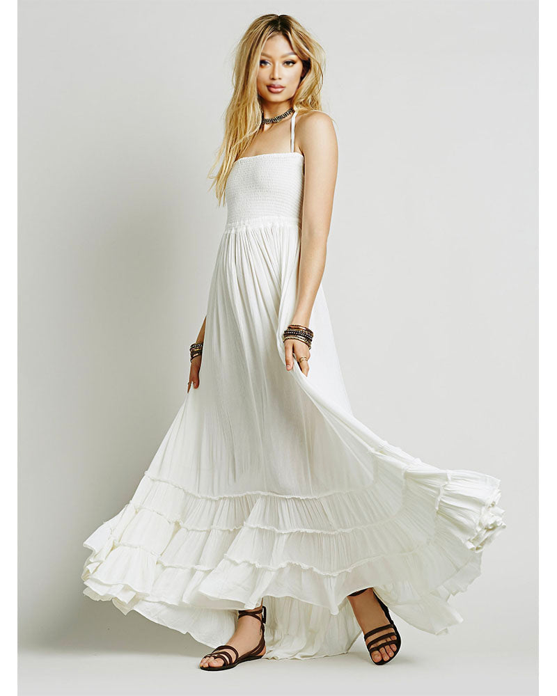 Robe à volants et col licou Eve