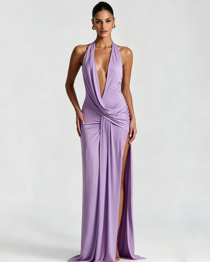 Open Back Elegance Maxi Dress