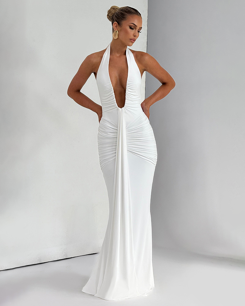 Ribbon Flow Evening Dress