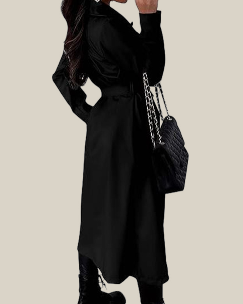 Maxi Flow Belted Trench Coat