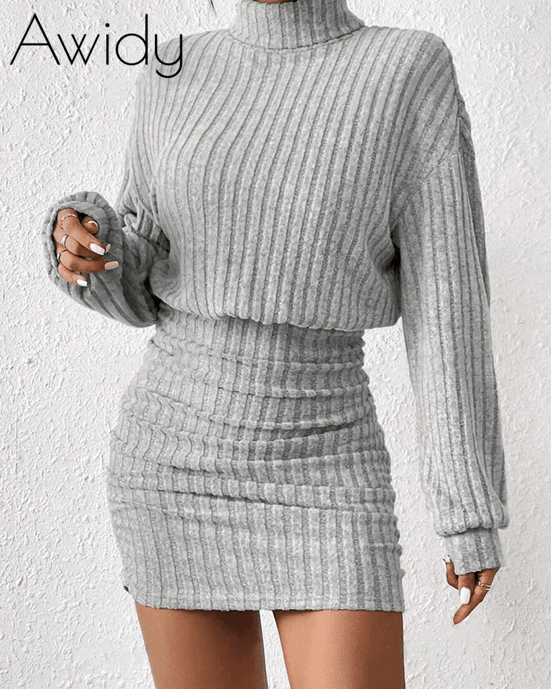 SILHOUETTE OBSESSION KNIT SWEATER DRESS