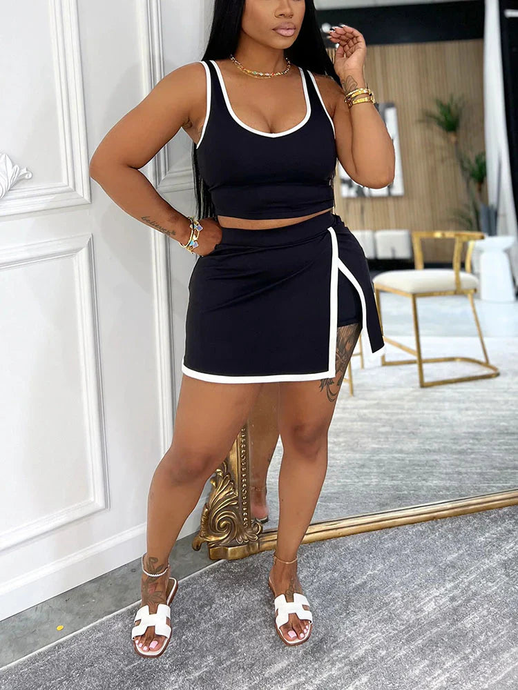 Sporty Tank Top & Skort Set