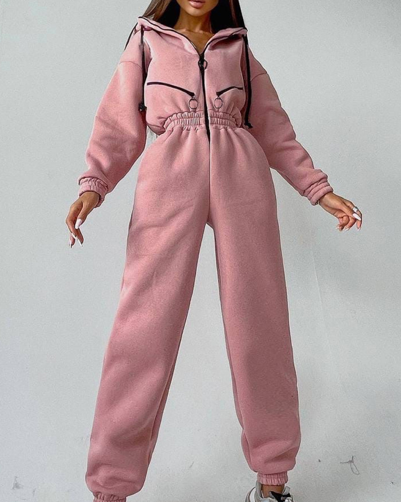 Sleek Silhouette Jumpsuit Pink