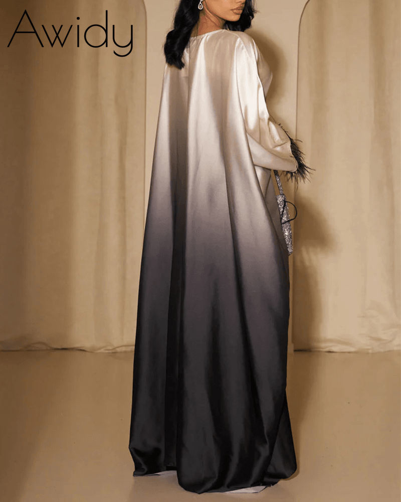 Printed Tassel Flow Abaya