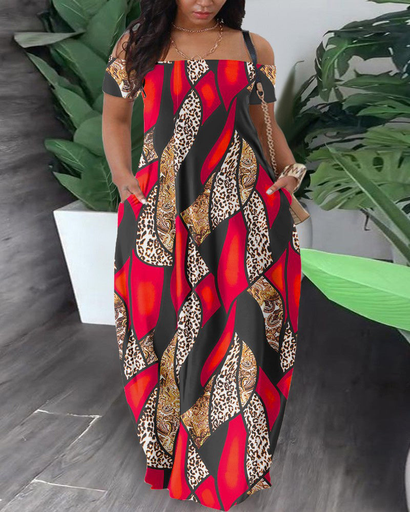 Gala Vibes Dress Red Print