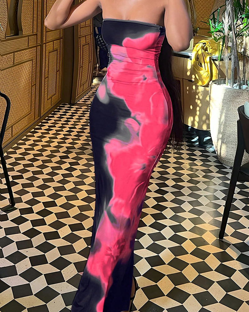 Kleid mit Print und Ombré-Effekt