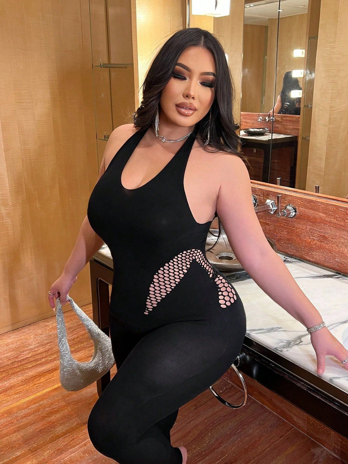 High Stretch Halter Neck Sleeveless Seamless Knitted Yoga Jumpsuit for Autumn