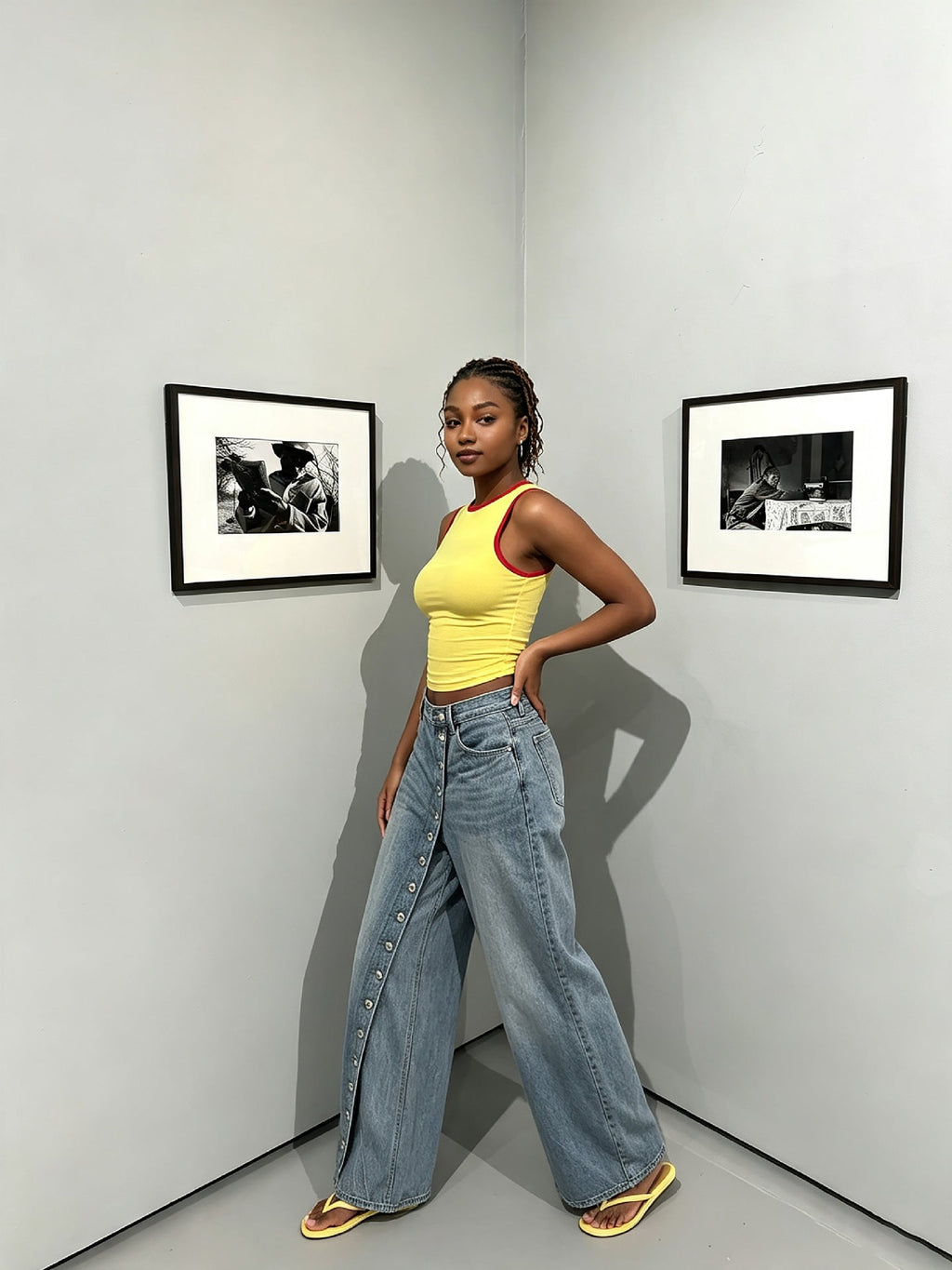Asymmetrical Denim Pants for Casual Streetwear