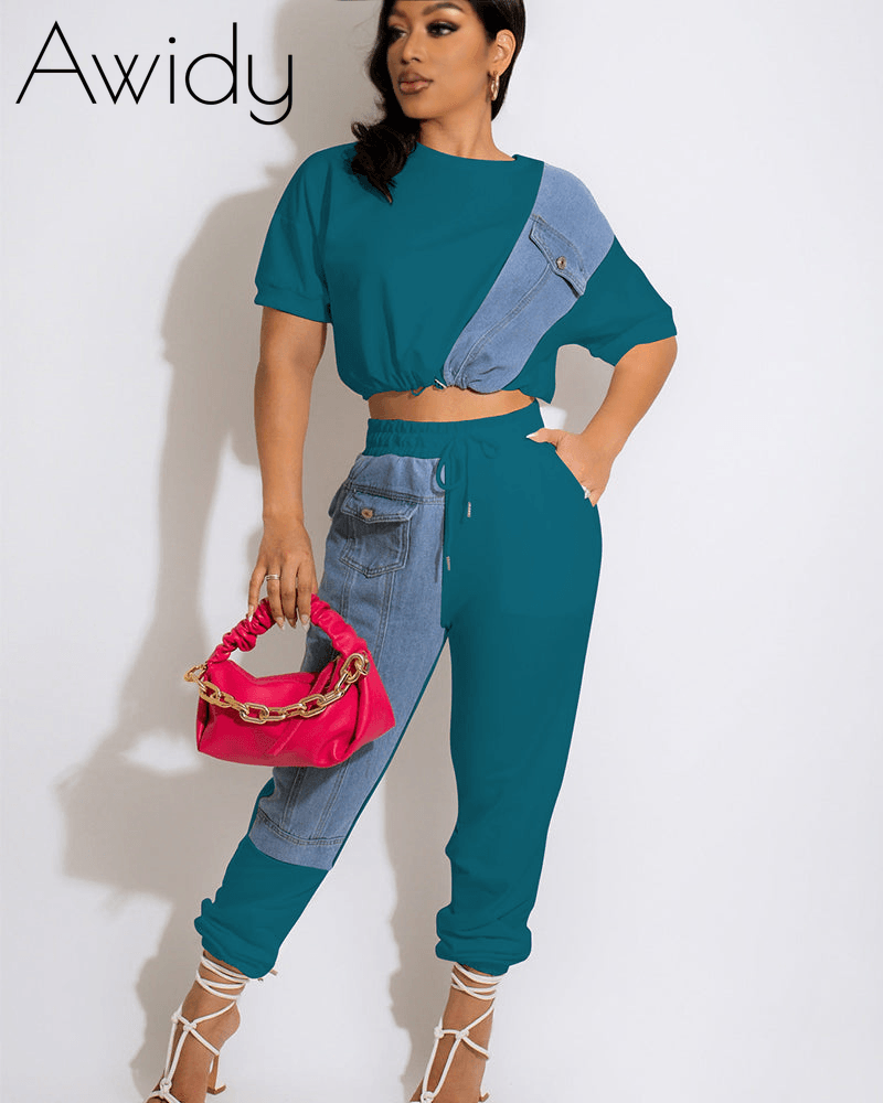 Denim Leisurewear Sports Suit
