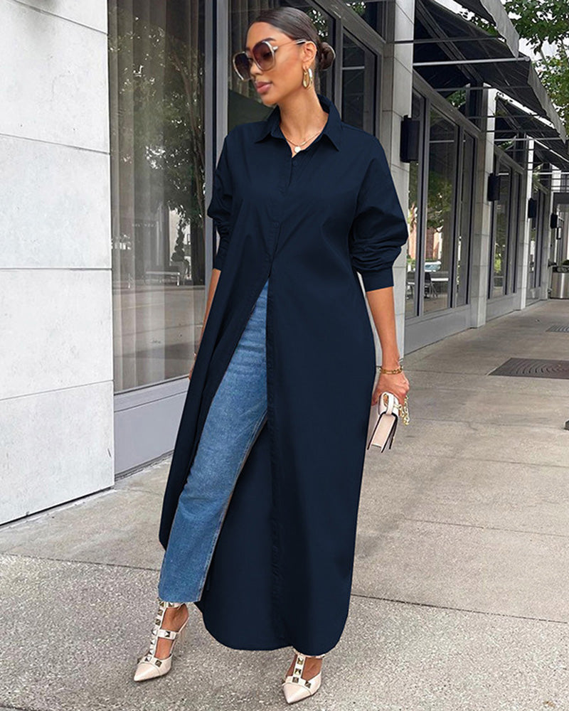 ARYA SHIRT DRESS DARKBLUE