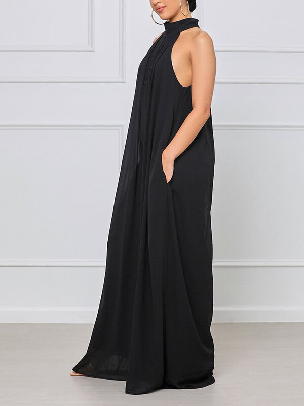 Sleeveless Chiffon Jumpsuit--Clearance