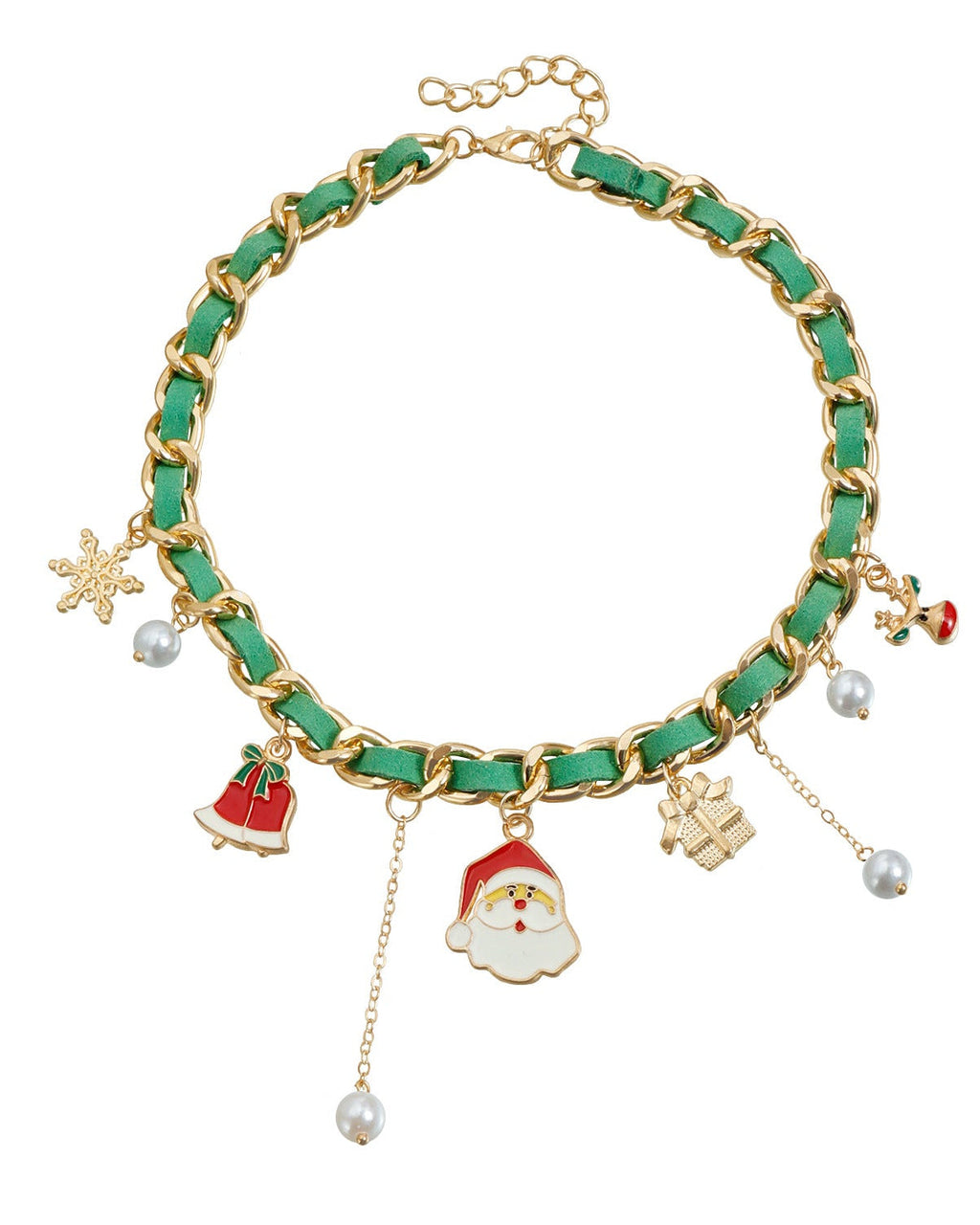 Christmas Ribbon Braided Fashion Party Necklace & Bracelet