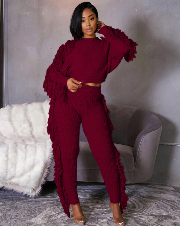 Danielle cozy winter Set BURGUNDY