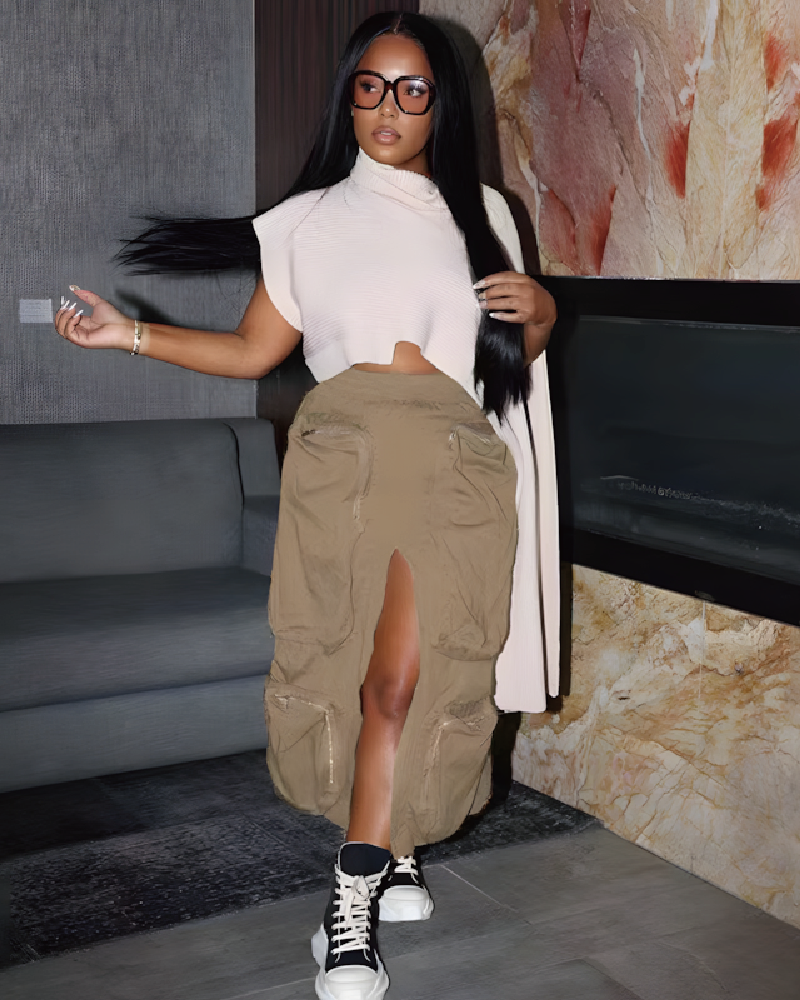 CARGO SKIRT Khaki