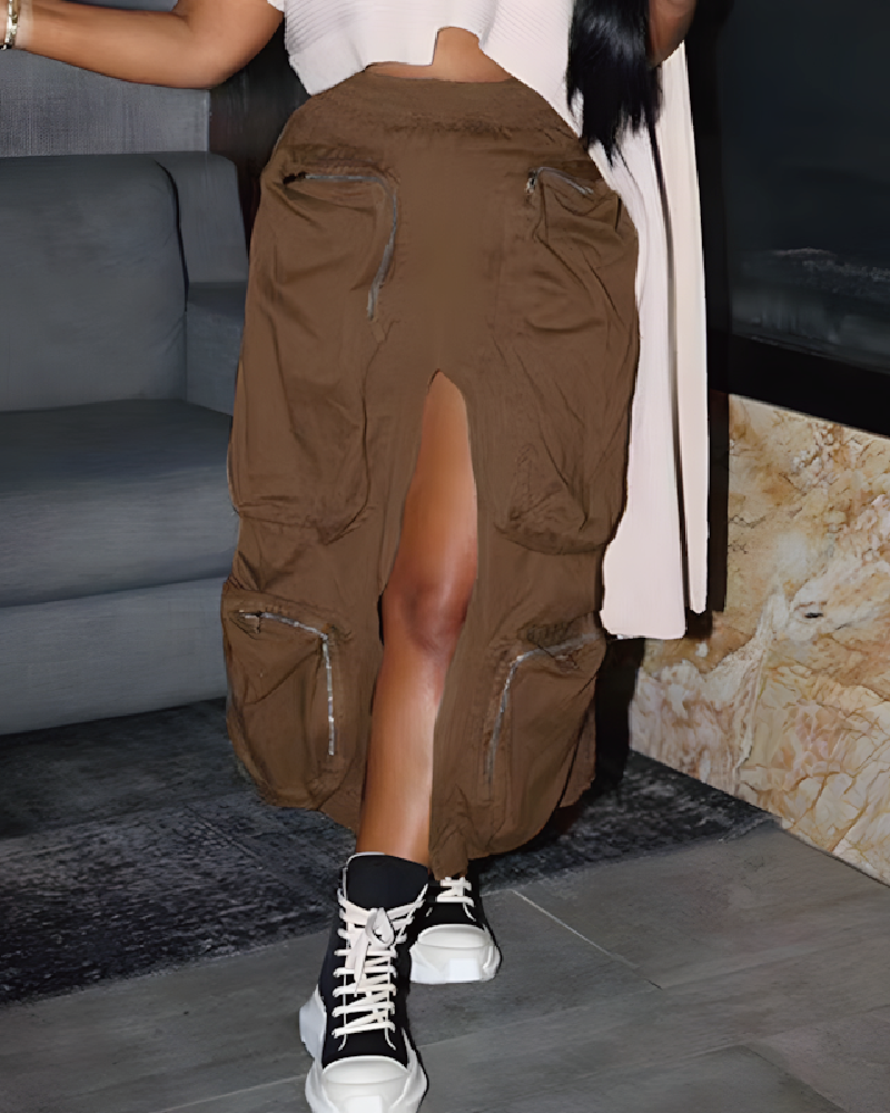 CARGO SKIRT Brown