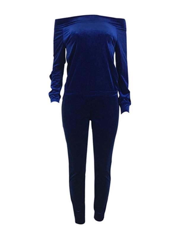 Schulterfreies Samt-Set