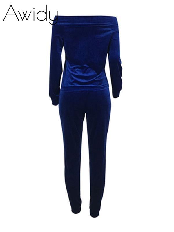 Off Shoulder Velvet Co-ord--Clearance