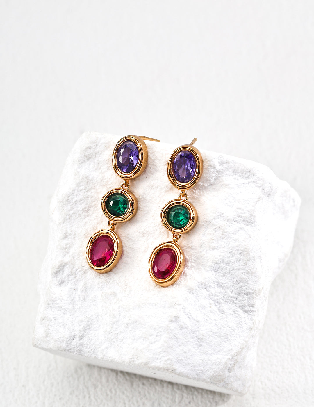Colorful Zirconia Palace Collection Bracelet Earrings