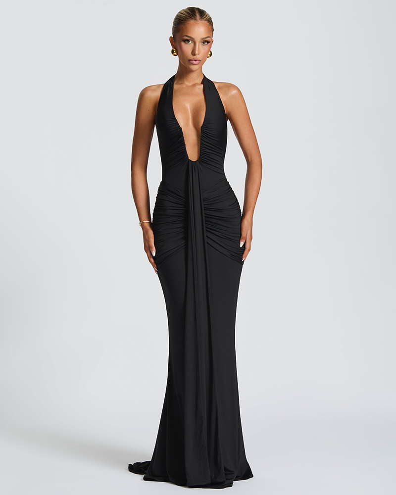 Ribbon Flow Evening Dress