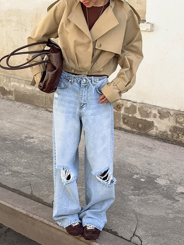 Solider kurzer Trenchcoat