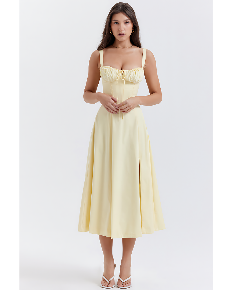 Someone's Wish Dress Light Yellow