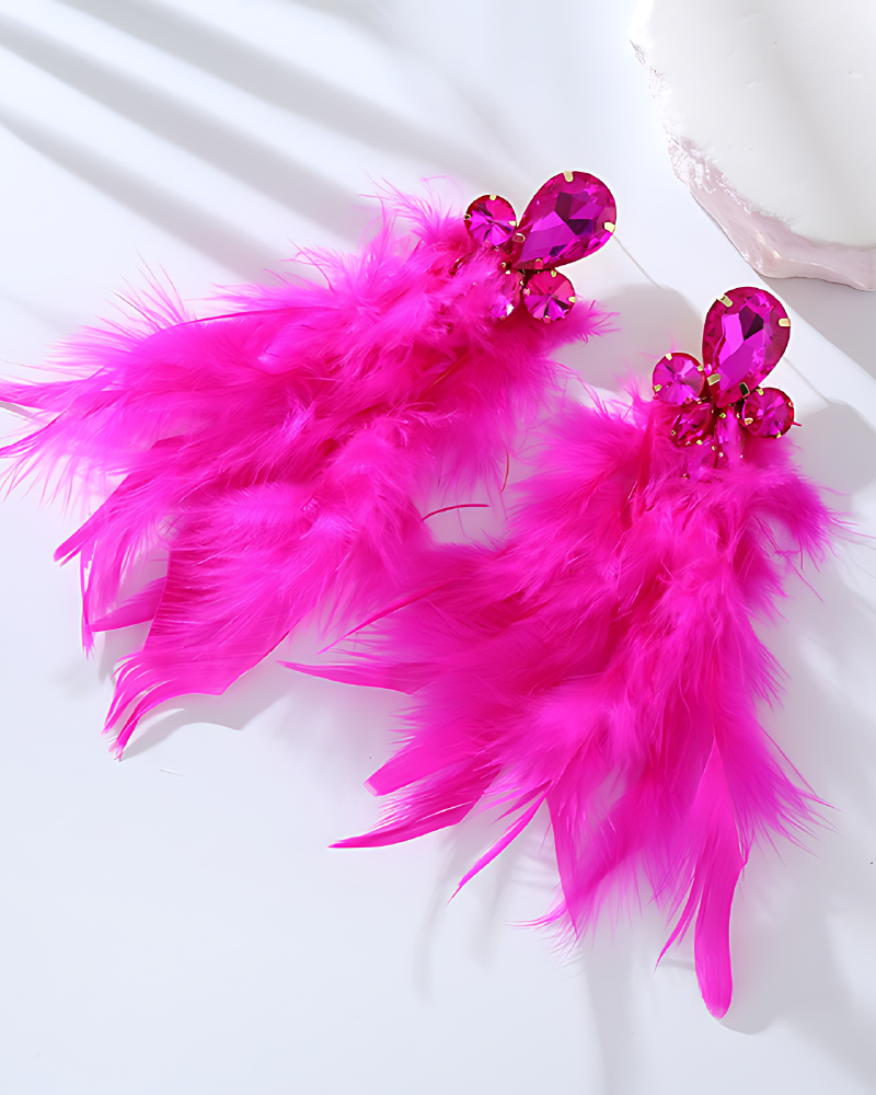 BARBADOS STATEMENT EARRINGS Hot Pink