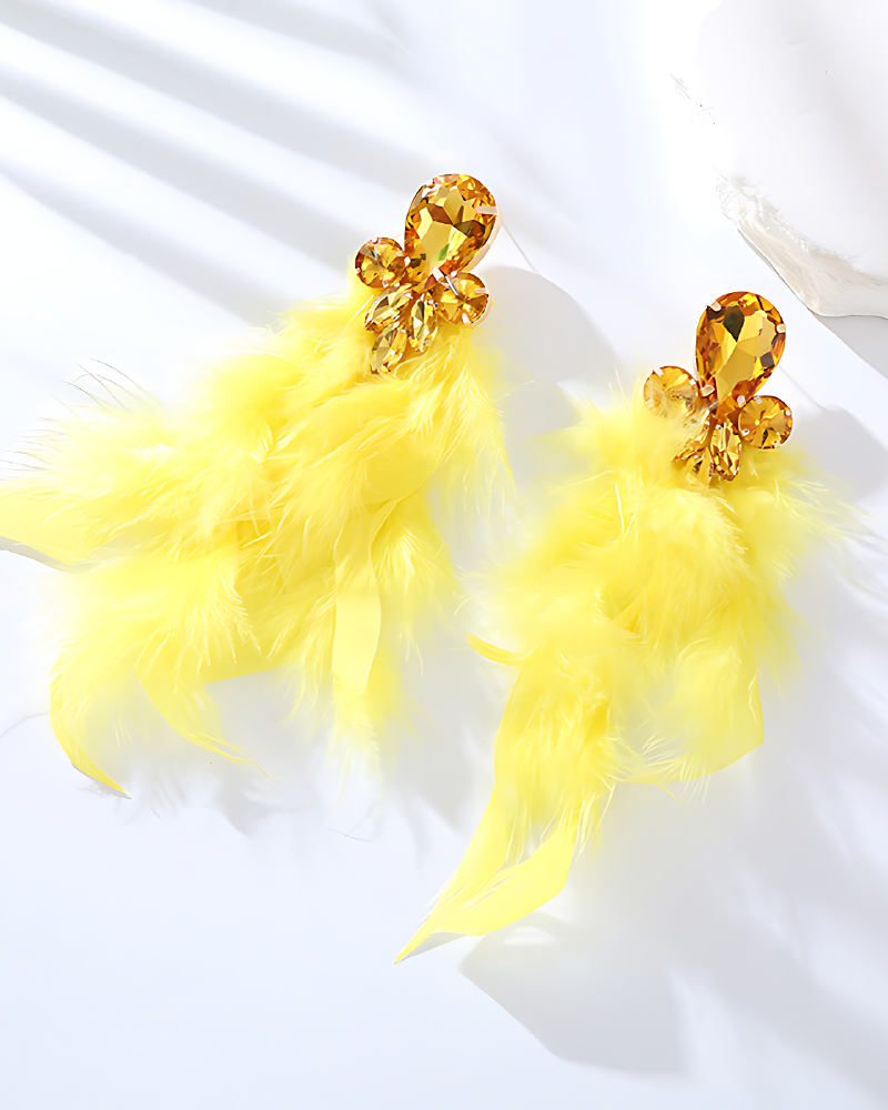 BARBADOS STATEMENT EARRINGS Yellow