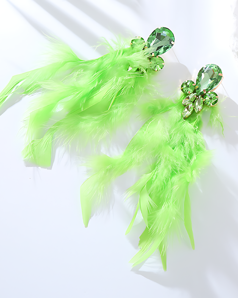 BARBADOS STATEMENT EARRINGS Green