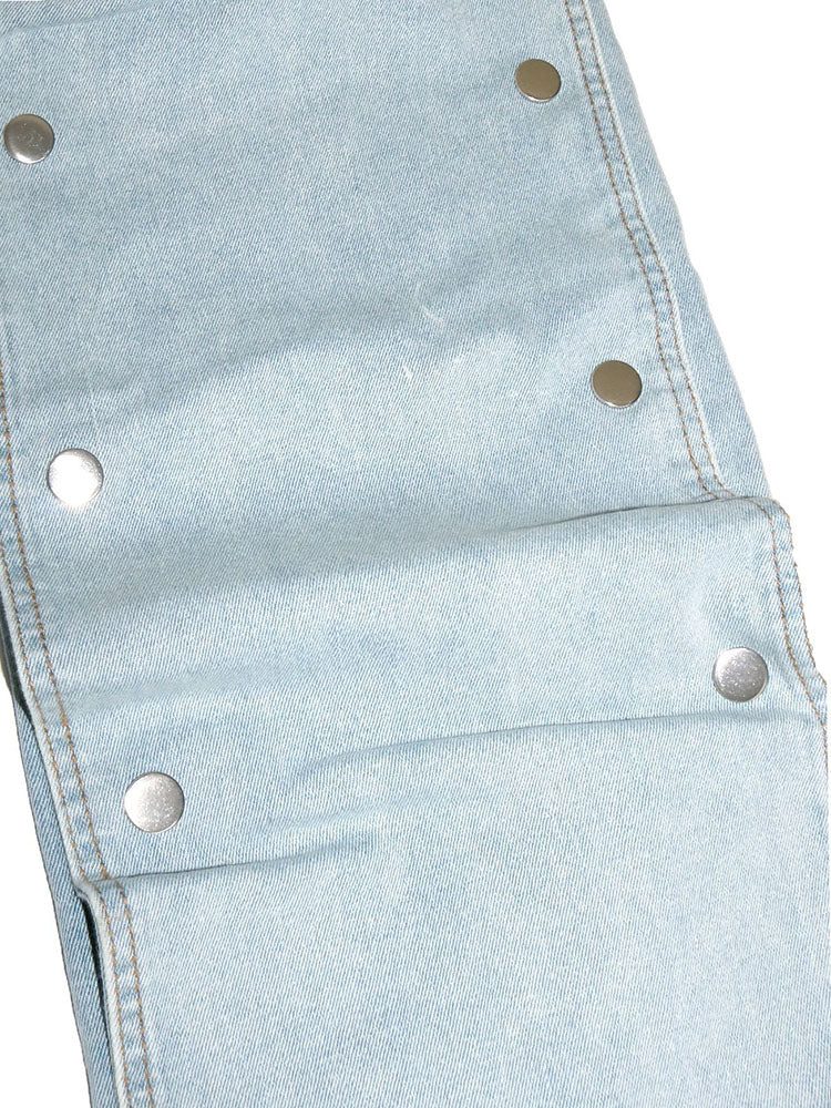 Snap Button Cargo Jeans