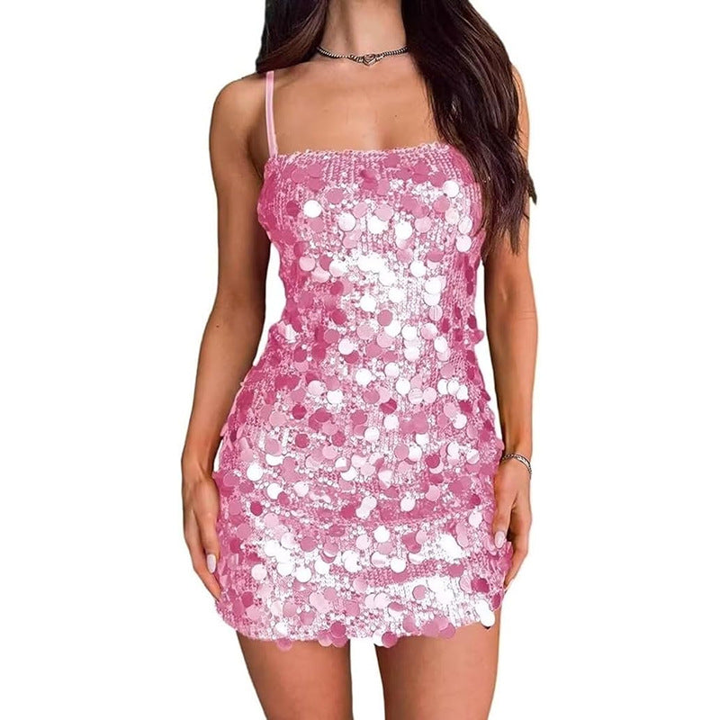 Sequin Strapless Dress