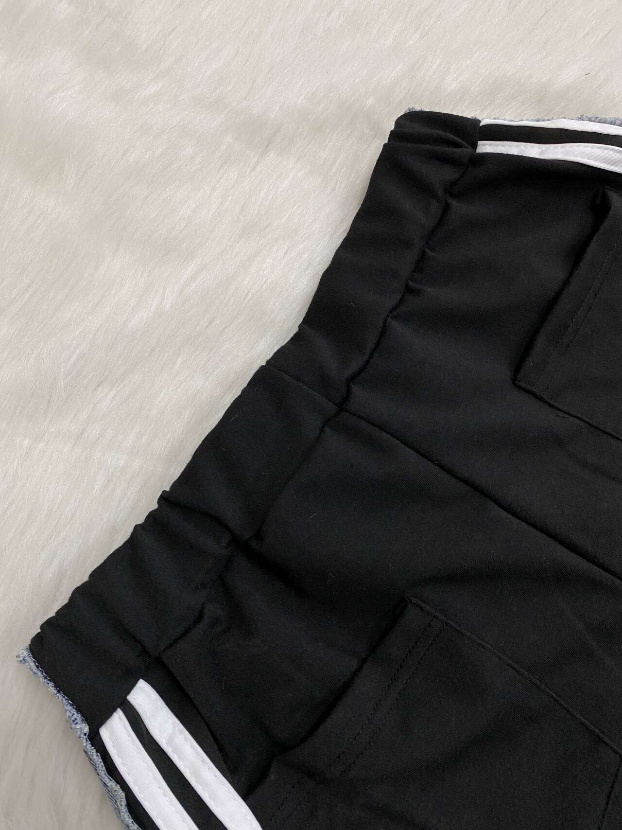 Denim Patchwork Relaxed Straight-Leg Pants