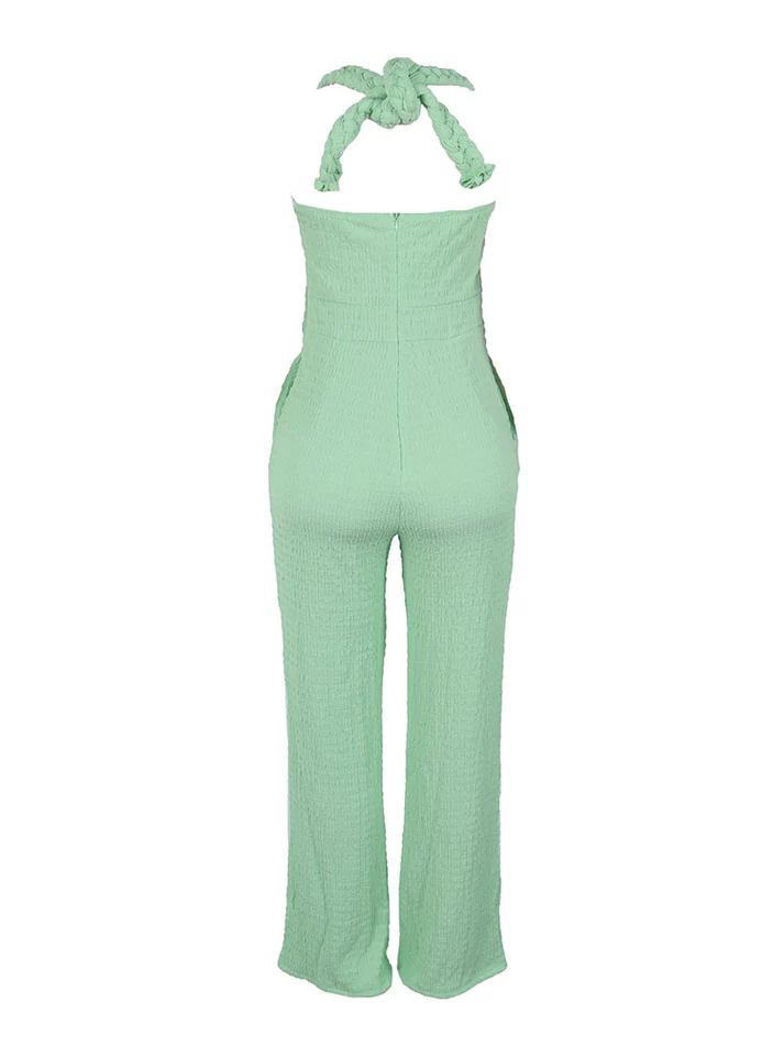 Braided Halter Jumpsuits