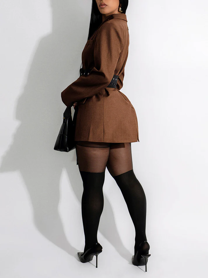 Waist-cinched Blazer Jacket