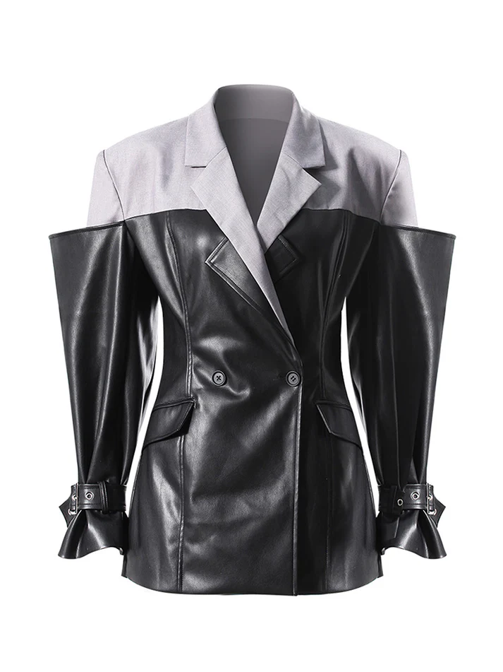 Boss Contrast Leather Jackers