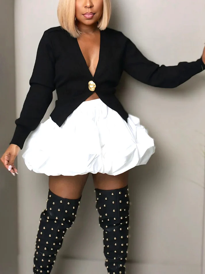 Knit Golden Button Cardigans