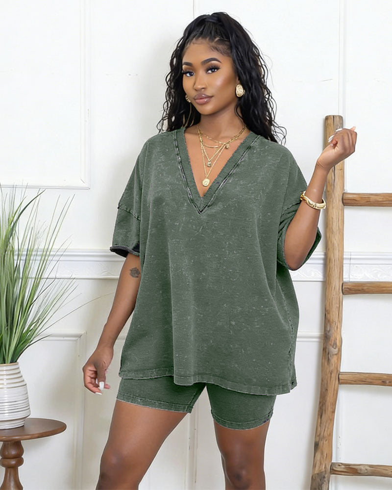 ACID WASH BIKER SET