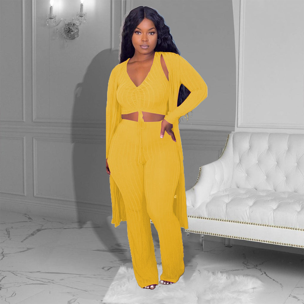 Sexy Long-Sleeve Custom-Fit Fashionable Slim-Fit Set