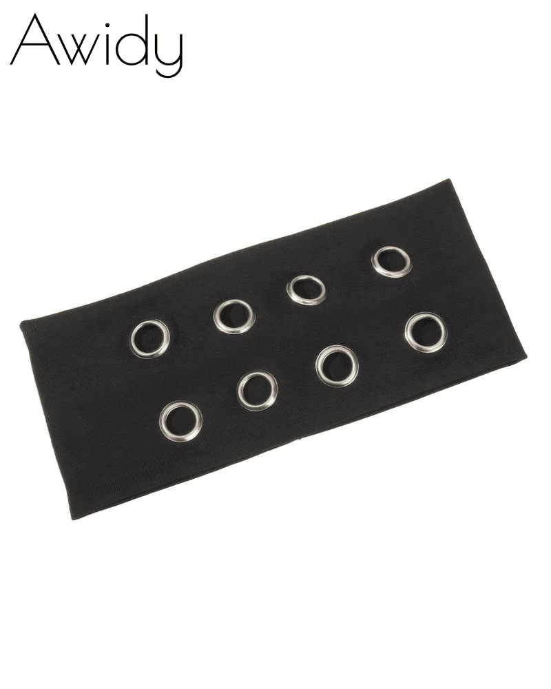 Hollow Out Metal Eyelets Elastic Headband