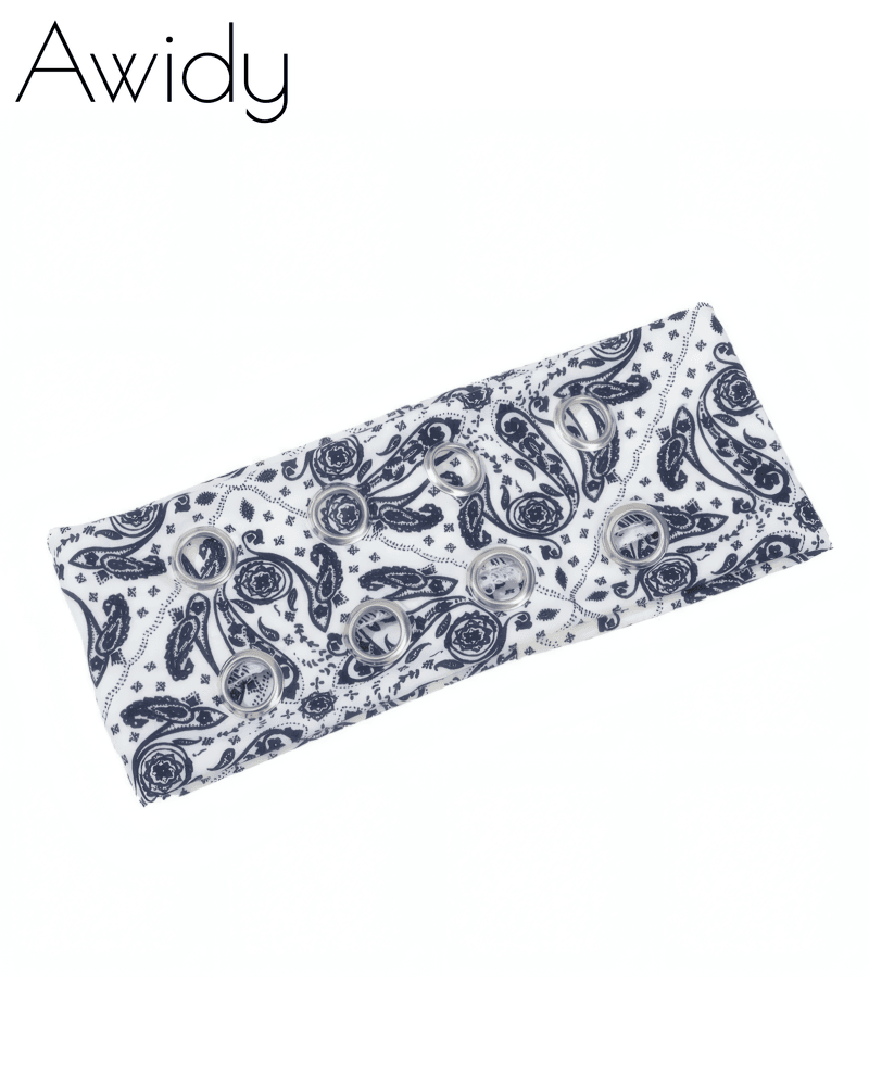 Hollow Out Metal Eyelets Elastic Headband