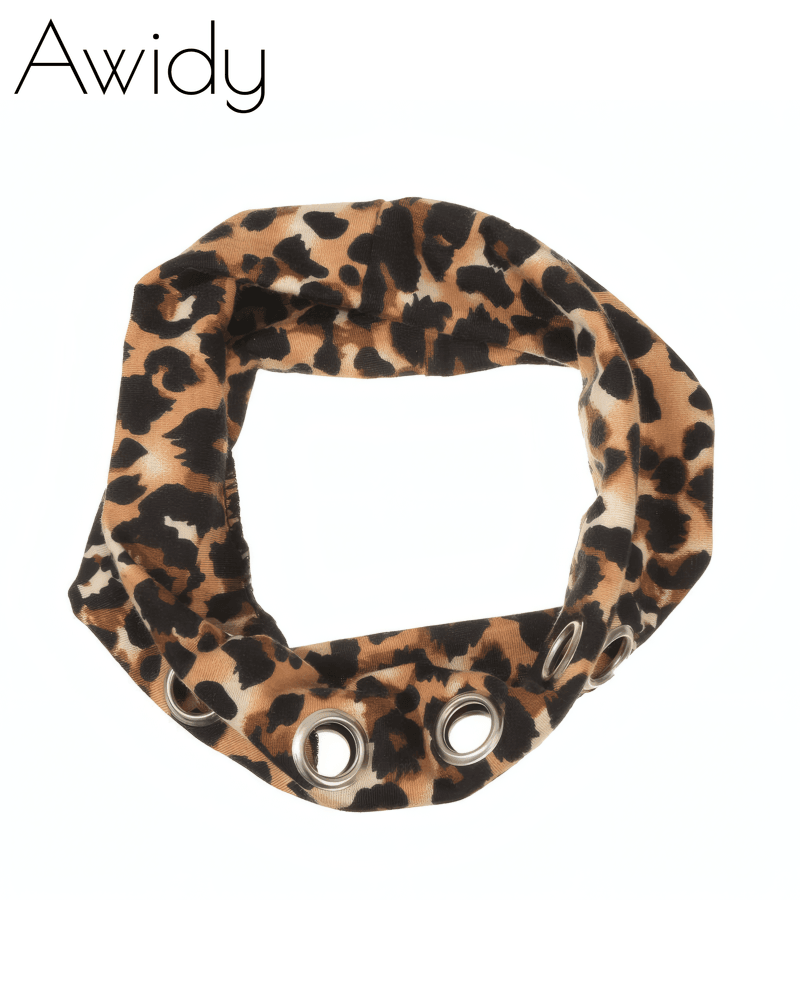Hollow Out Metal Eyelets Elastic Headband
