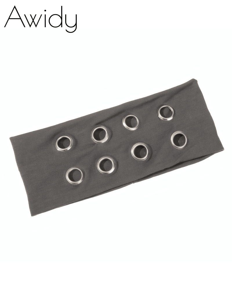 Hollow Out Metal Eyelets Elastic Headband