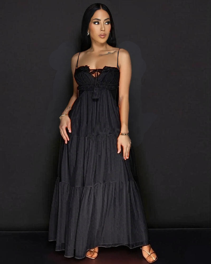 Allure Bali Resort Cutout Maxi Dress Black