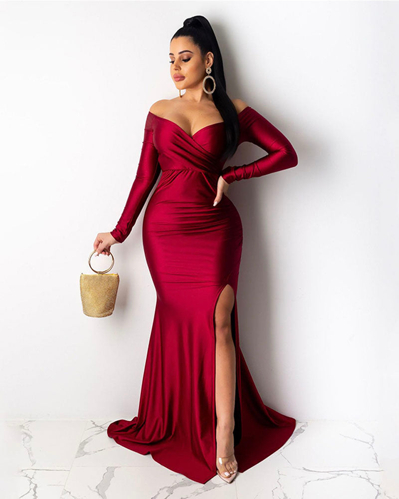 That Leg Tho Evening Dress Red