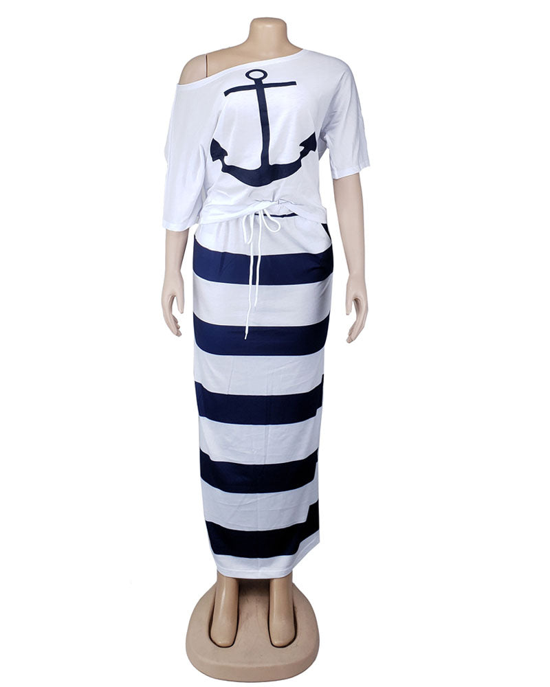 Anchor of Breaking Waves Skirt Set