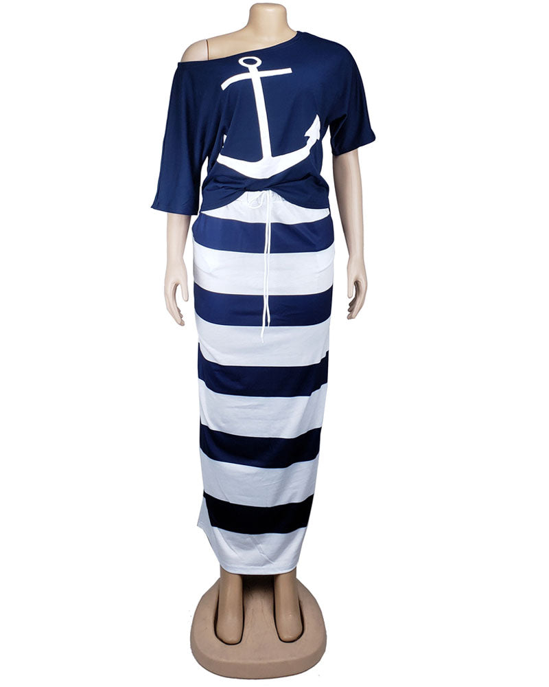 Anchor of Breaking Waves Skirt Set