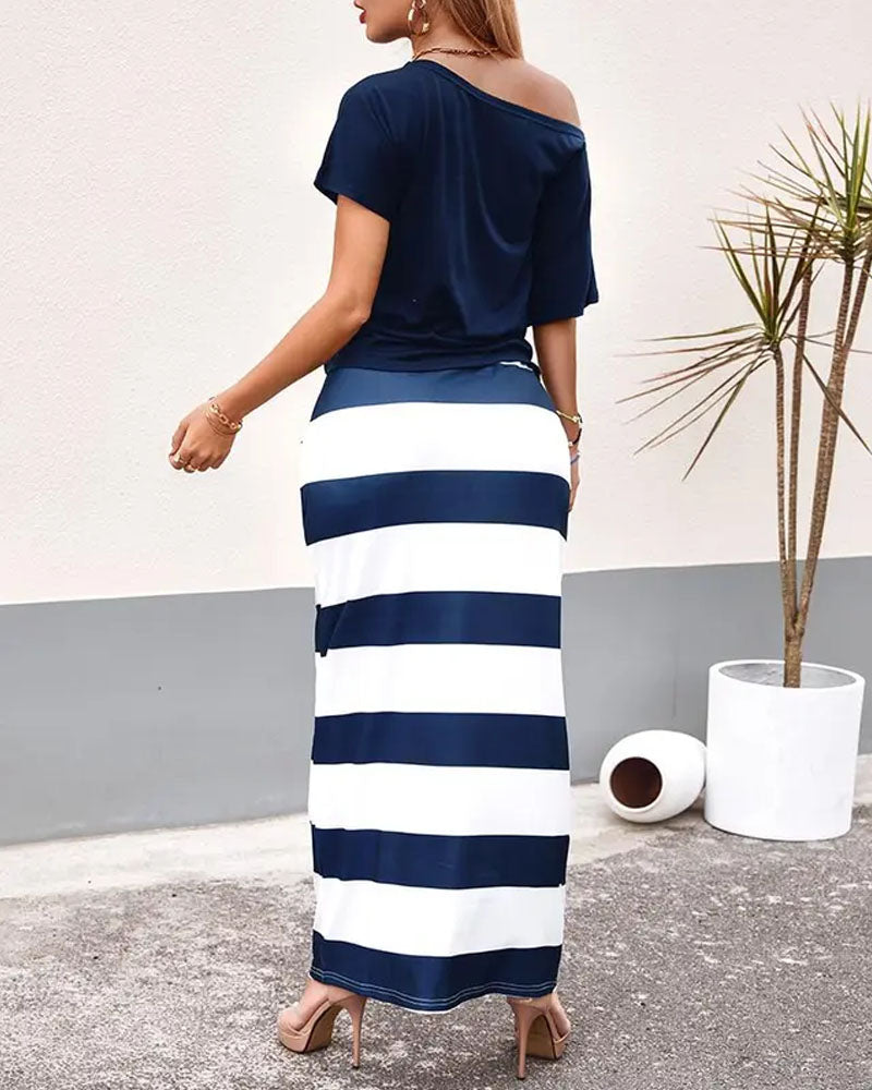 Anchor of Breaking Waves Skirt Set