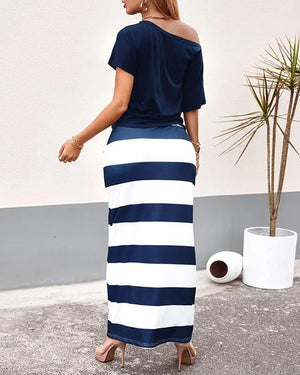Anchor of Breaking Waves Skirt Set
